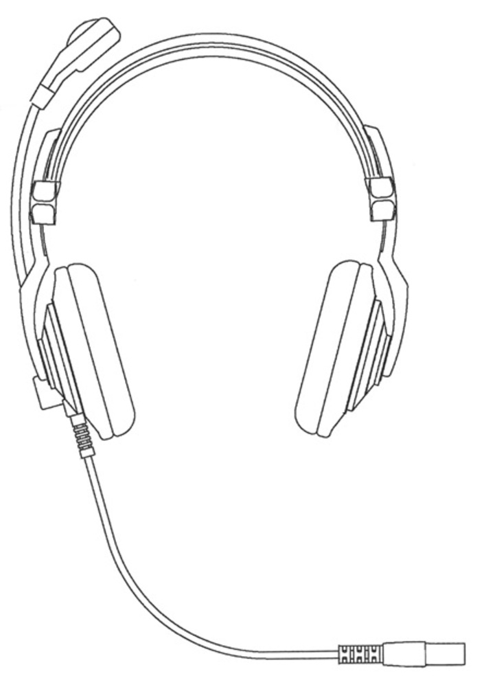 Cuffia Prof. Leggera 2 Padiglioni, cavo 20cm Comp. con Cavi Serie PJD-HRC-4535